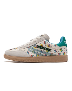 Женские низкие кеды из холста бежево-серо-зеленые, экрю Feiyue.®