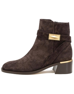 Ботильоны на каблуке 4,5 см женские тёмно-кофейные Jimmy choo