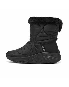 Зимние ботинки женские стеганые на платформе, черный Skechers