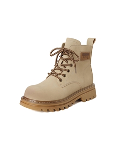 Жёлтые короткие ботинки Мартин женские, экрю Josiny