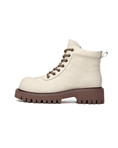Ботинок Short Martin 4,5 см женский Ecru, Ecru (Тонкий флис) Josiny