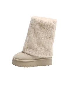 Термоутепленные утепленные противоскользящие водонепроницаемые устойчивые к истиранию снежные ботинки для женщин Ecru Cherry&kalika