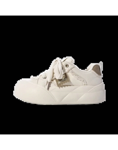 Женские низкие скейтерские кеды бежевые, цвет Beige Jimixiong