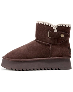 Женские зимние ботинки с вышивкой, кофейный Daphne