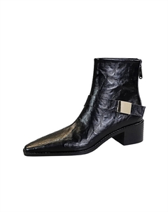 Женские темно-коричневые и черные полусапожки, цвет Black Bigtree