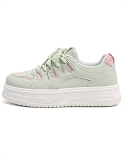 Женские лёгкие дышащие скейтерские кеды с низким верхом, устойчивые к истиранию, зелёно-розовые, цвет Green Pink Feiyue.®