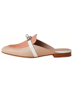 Закрытые тапочки HERMES женские розовые Hermès