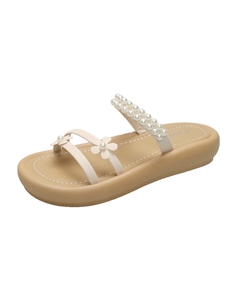 Скользостойкие антибактериальные шлепанцы женские бежевые, цвет Beige Tonybear