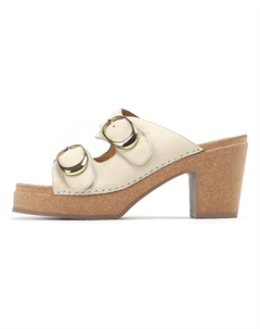 Слипоны на платформе 8 см женские, экрю Harson