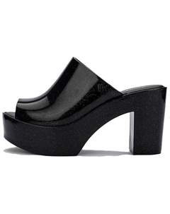 Мелисса Слайды женские сверкающие черные Melissa