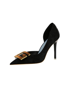 Тонкие каблуки на шпильке 7 см женские, абрикосовый+Сумка для покупок Bigtree