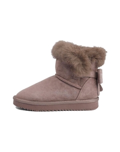 Женские зимние ботинки с бантом, темно-розовый Daphne