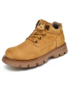 Рабочие ботинки Unisex Low Top Песочный/Желтый/Темно-коричневый Сезон Ram, с желтой флисовой подкладкой Season ram