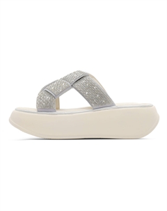 Женские тапочки-шлёпанцы Beige Silver C°banner