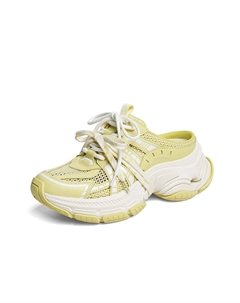 Женские противоскользящие устойчивые к истиранию массивные низкие кроссовки ярко-желтого цвета, цвет Bright Yellow Red dragonfly