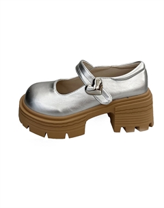 Серебряные туфли Мэри Джейн, цвет Silver 7 sevfun