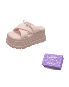 Женские противоскользящие шлепанцы-слипоны розовые, цвет Pink Alxnan