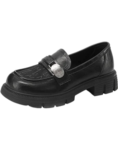 Женские лоферы бежево-черные, цвет Black Mulinsen