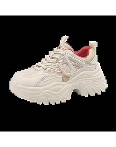 Массивные кроссовки женские низкие бежево-зеленые/бежево-красные - бежево-красные, цвет Beige Red Josiny