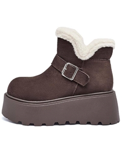 Женские зимние ботинки на платформе, кофейный Agsdon