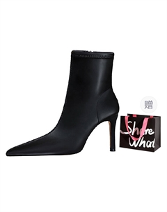 Ботильоны женские черные на каблуке 7,5 см Bigtree