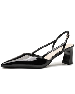 Женские туфли на платформе с массивным каблуком черные, цвет Black Goso