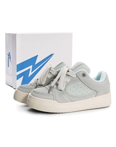 Женские противоскользящие износостойкие легкие дышащие низкие скейтерские кеды разноцветные - лунно-голубые, цвет Moon Blue Feiyue.®