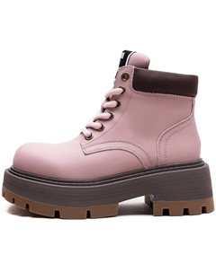 Короткие женские ботинки Martin 6 см розовые, цвет Pink Mata