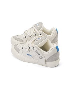 Низкие кеды для скейтбординга унисекс белые, непарные Miniso