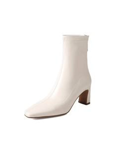 Женские ботильоны на каблуке 6,8 см экрю без подкладки, цвет Ecru Unlined Echo&yolo