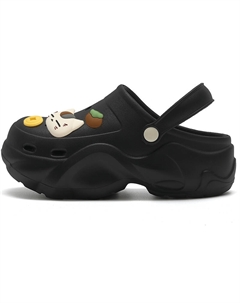 Клоги женские черные с милым котенком, цвет Black (Cute Kitten) Cat power