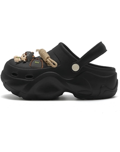 Клоги женские черные Star Boy, цвет Black (Star Boy) Cat power