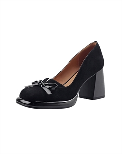 Женские туфли на платформе с массивным каблуком 8 см коричневые, цвет Brown Echo&yolo