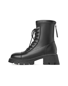 Черные женские полусапожки на каблуке 5,5 см без подкладки, цвет Black (Unlined) Josiny