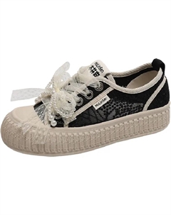 Женские эспадрилии устойчивые к истиранию легкие и дышащие лоу-топ скейтборд обувь черные, цвет Black Mulinsen