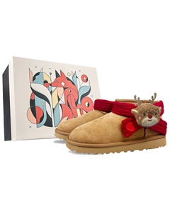 Ботинки Women's Classic Ultra Mini, каштановый/Рождественский олененок/box Ugg