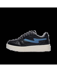 Низкие женские скейтерские кроссовки черно-синие, цвет Black Blue Jimixiong