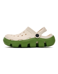 Клоги женские бело-зеленые, цвет White Green C°banner