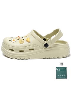 Клоги женские сандалии [Сыр Пышные 10 шт], цвет Sand[Cheese Puffy 10 Pcs] Cat power