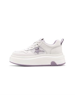 Женские устойчивые к истиранию низкие скейтерские кроссовки Beige Purple, цвет Beige Purple C°banner