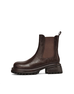 Женские ботинки челси на блочном каблуке, коричневый Daphne