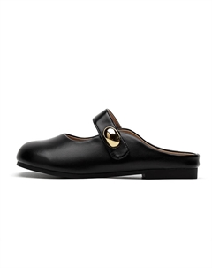 Закрытые тапочки женские черные, цвет Black Josiny