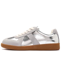 Низкие немецкие армейские кроссовки женские серебристые серебро, цвет Silver Josiny