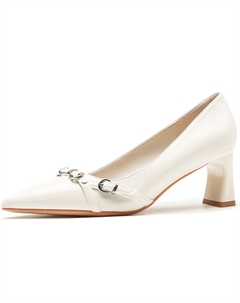 Женские туфли на платформе с массивным каблуком экрю, цвет Ecru Goso