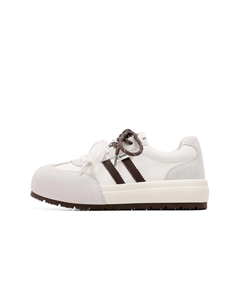 Женские низкие скейтерские кеды бежево-коричневые, цвет Beige Brown C°banner