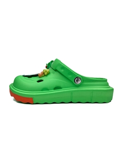 Креативные женские клоги с суккулентами, зелёный Oubt