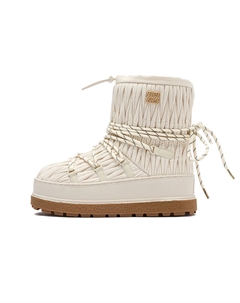 Женские короткие зимние сапоги экрю, цвет Ecru Josiny