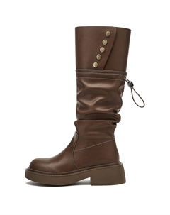 Женские сапоги на кулиске, коричневый Daphne