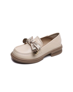 Лоферы женские абрикосовые на платформе высотой 3,5 см, цвет Apricot[Platform Height Increase of 3.5cm] Qitumaul