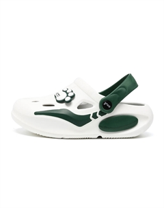 Клоги женские бело-зеленые, цвет White Green Exull q